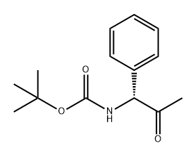 Carbamic acid, N-[(1R)-2-oxo-1-phenylpropyl]-, 1,1-dimethylethyl ester 结构式