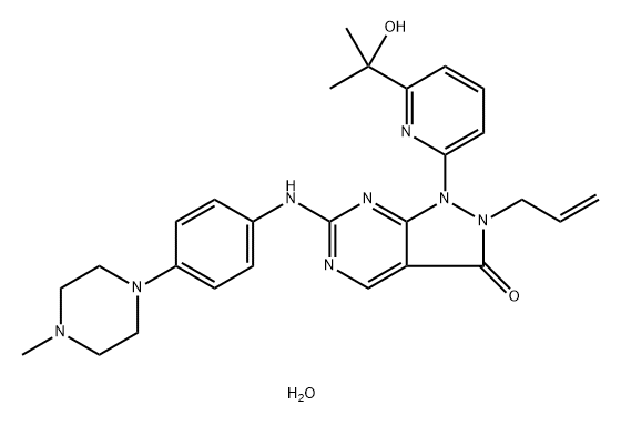 化合物 MK-1775 HEMIHYDRATE 结构式