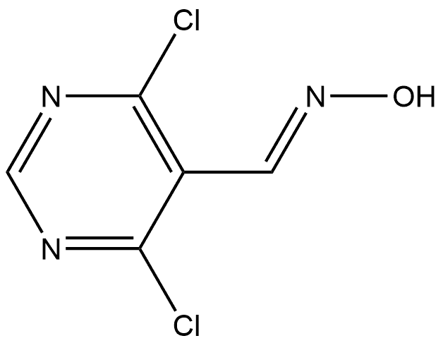 5-Pyrimidinecarboxaldehyde, 4,6-dichloro-, oxime, [C(E)]- 结构式