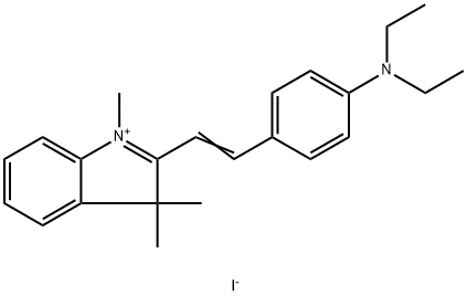 2-(4-(二乙氨基)苯乙烯基)-1,3,3-三甲基-3H-吲哚-1-鎓碘化物 结构式