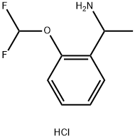 1-(2-(difluoromethoxy)phenyl)ethan-1-amine hydrochloride 结构式