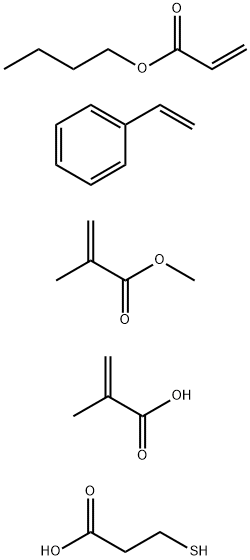 2-Propenoic acid, 2-methyl-, telomer with butyl 2-propenoate, ethenylbenzene, 3-mercaptopropanoic acid and methyl 2-methyl-2-propenoate 结构式