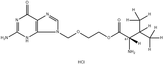 盐酸万乃洛韦-D8 结构式