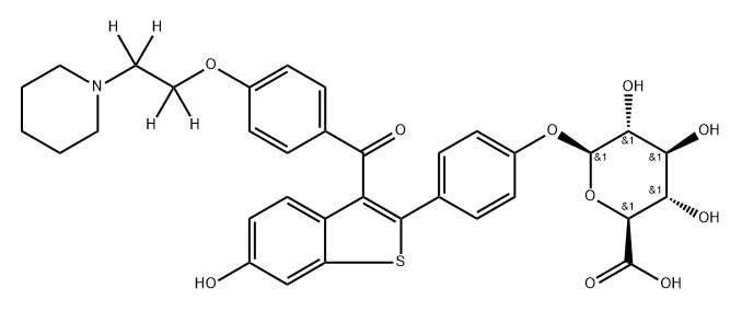 雷洛昔芬-4'-GLUCURONIDE_D4 结构式