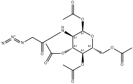 1,3,4,6-四-O-乙酰基-2-[(2-叠氮乙酰基)氨基]-2-脱氧-D-葡萄糖 结构式