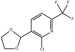 2-chloro-3-(1,3-dioxolan-2-yl)-6-(trifluoromethyl)pyridine 结构式