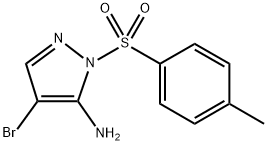 4-溴-1-甲苯磺酰-1H-吡唑-5-胺 结构式