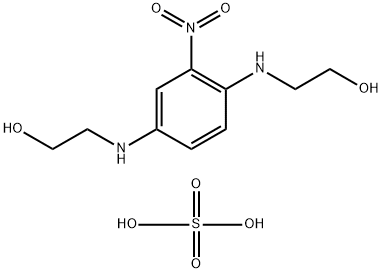 2,2'-((2-硝基-1,4-亚苯基)双(氮杂二基))双(乙烷-1-醇)硫酸盐 结构式