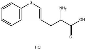 2-氨基-3-(1-苯并噻吩-3-基)丙酸盐酸 结构式