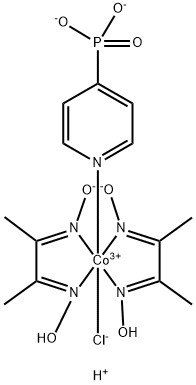 TRIETHYLAMMONIUM{CHLOROBIS(DIMETHYLGLYOXIMATO)(4-HYDROGENPHOSPHONATEPYRIDINYL)COBALTATE(III)} 结构式