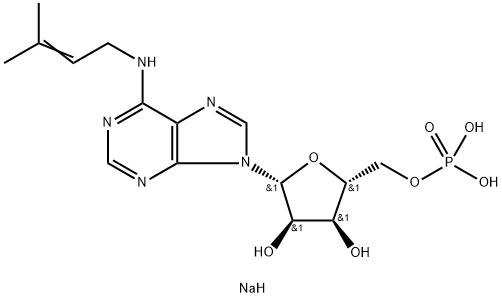 N6-Isopentenyladenosine-5'-monophosphate Sodium Salt 结构式