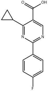 4-环丙基-2-(4-氟苯基)嘧啶-5-羧酸 结构式