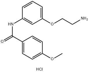 N-[3-(2-氨基乙氧基)苯基]-4-甲氧基苯甲酰胺盐酸盐 结构式