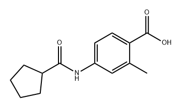 4-cyclopentaneamido-2-methylbenzoic acid 结构式