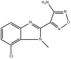 4-(7-chloro-1-methyl-1H-benzo[d]imidazol-2-yl)-1,2,5-oxadiazol-3-amine4-(7-chloro-1-methyl-1H-benzo[d]imidazole-2-yl)-1,2,5-oxadiazole-3-amine 结构式