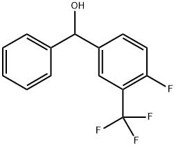 (4-fluoro-3-(trifluoromethyl)phenyl)(phenyl)methanol 结构式