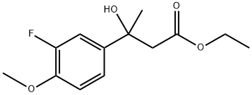 3-(3-氟-4-甲氧基苯基)-3-羟基丁酸乙酯 结构式