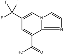 6-(三氟甲基)咪唑并[1,2-A]吡啶-8-羧酸 结构式