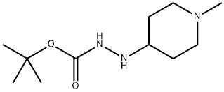 2-(1-甲基哌啶-4-基)肼甲酸叔丁酯 结构式