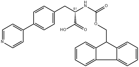 Fmoc-L-4-Phe(4-Pyridynl)-OH 结构式