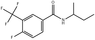 4-Fluoro-N-(1-methylpropyl)-3-(trifluoromethyl)benzamide 结构式