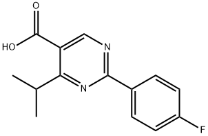 2-(4-氟苯基)-4-异丙基嘧啶-5-羧酸 结构式