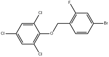 2-[(4-Bromo-2-fluorophenyl)methoxy]-1,3,5-trichlorobenzene 结构式