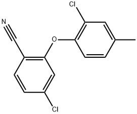 4-Chloro-2-(2-chloro-4-methylphenoxy)benzonitrile 结构式