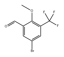 5-Bromo-2-methoxy-3-trifluoromethyl-benzaldehyde 结构式