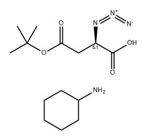 D-azidoaspartic acid Mono-tert-butyl ester CHA salt 结构式
