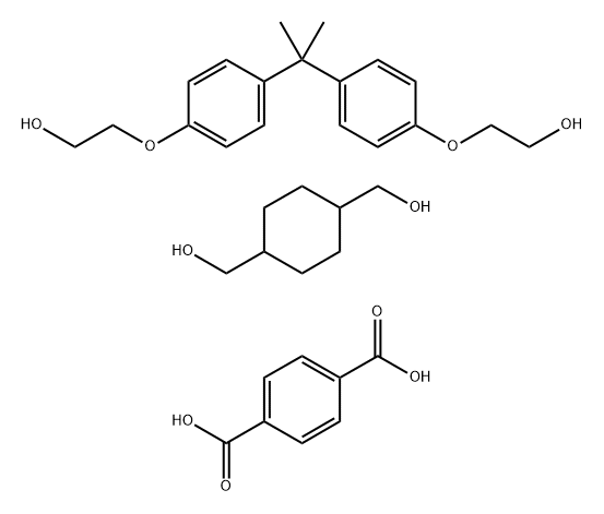 1,4-Benzenedicarboxylic acid polymer with 1,4-cyclohexanedimethanol and 2,2′-[(1- methylethylidene)bis(4,1-phenyleneoxy)] bis[ethanol] 结构式