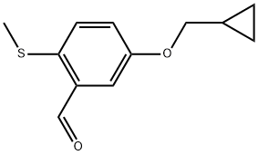 5-(Cyclopropylmethoxy)-2-(methylthio)benzaldehyde 结构式