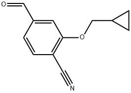 2-(Cyclopropylmethoxy)-4-formylbenzonitrile 结构式