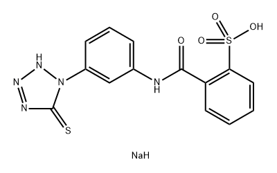 1-3-[(2-磺酰基苯)酰胺基]苯基}-1H-1,2,3,4-四氮唑-5-基)硫化物二钠 结构式