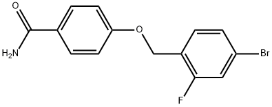 4-[(4-Bromo-2-fluorophenyl)methoxy]benzamide 结构式