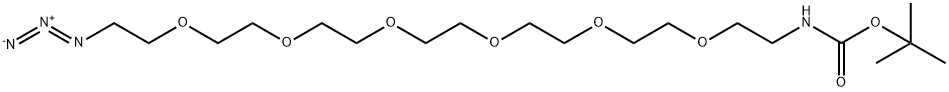 叠氮-六聚乙二醇-氨基叔丁氧羰基 结构式