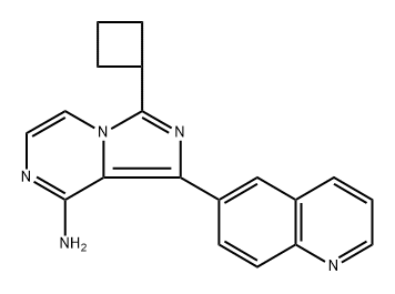 3-Cyclobutyl-1-(quinolin-6-yl)imidazo[1,5-a]pyrazin-8-amine 结构式