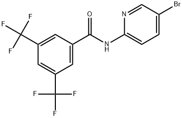 N-(5-Bromo-2-pyridinyl)-3,5-bis(trifluoromethyl)benzamide 结构式