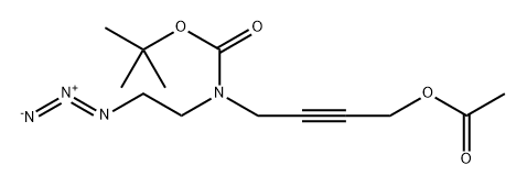 Carbamic acid, N-[4-(acetyloxy)-2-butyn-1-yl]-N-(2-azidoethyl)-, 1,1-dimethylethyl ester 结构式