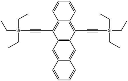 5,12-bis(triethylsilylethynyl)tetracene 结构式