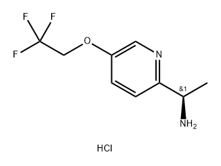 (R)-1-(5-(2,2,2-三氟乙氧基)吡啶-2-基)乙胺盐酸盐 结构式