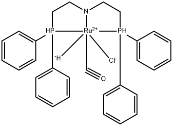 羰基氢氯化{双[2-(二苯基膦甲基)乙基]氨基}钌(II) 结构式