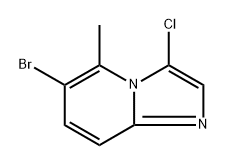 6-bromo-3-chloro-5-methylimidazo[1,2-a]pyridine 结构式