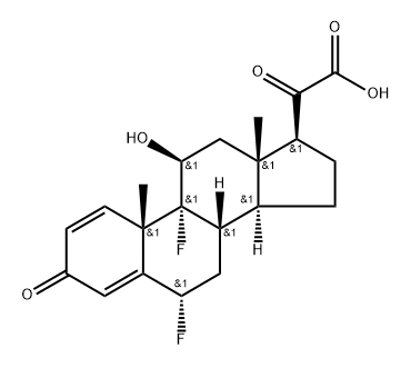 二氟泼尼酯杂质 17 结构式