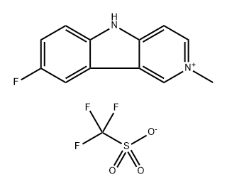 5H-Pyrido[4,3-b]indolium, 8-fluoro-2-methyl-, 1,1,1-trifluoromethanesulfonate (1:1) 结构式