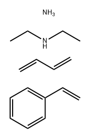 Ethanamine, N-ethyl-, reaction products with maleated oligomeric polybutadiene-styrene polymer, ammonium salts, compds. with diethylamine 结构式