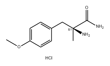 Benzenepropanamide, α-amino-4-methoxy-α-methyl-, hydrochloride (1:1), (αS)- 结构式