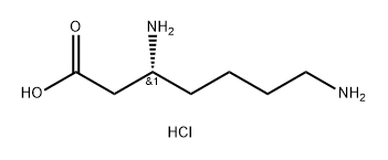 Heptanoic acid, 3,7-diamino-, hydrochloride (1:2), (3R)- 结构式