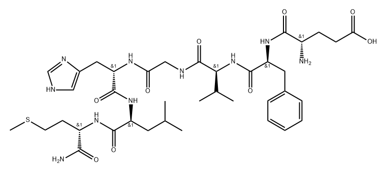 gastrin releasing peptide (21-27), Glu(21)-Phe(22)- 结构式