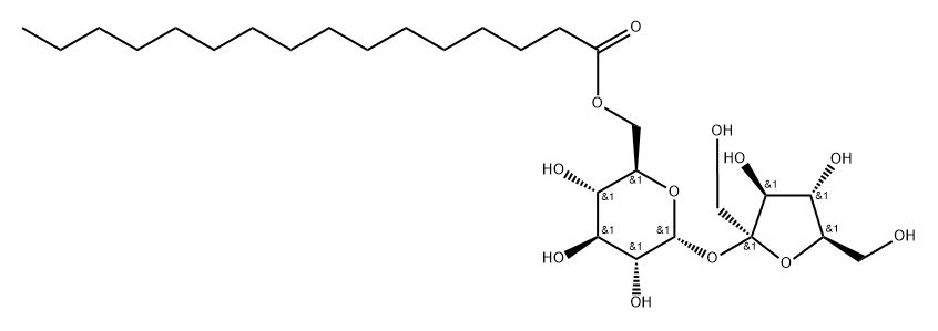 6-?hexadecanoate-β-?D-?fructofuranosyl-α-?D-?Glucopyranoside 结构式